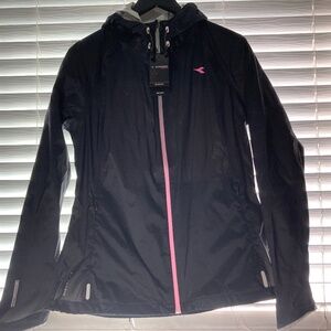 Diadora running/breathable rain jacket